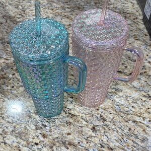 Iridescent Tumbler Set with Straws